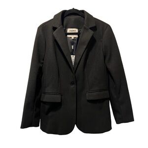 L'Agence - One Button Cotton Blend Blazer - Black